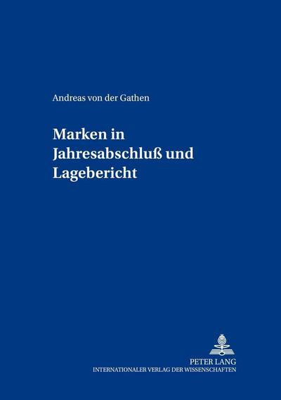 Marken in Jahresabschluß und Lagebericht (Bochumer Beiträge zur Unternehmensführung, Band 61)