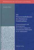 Die Wissenschaftstheorie des Dominicus Gundissalinus