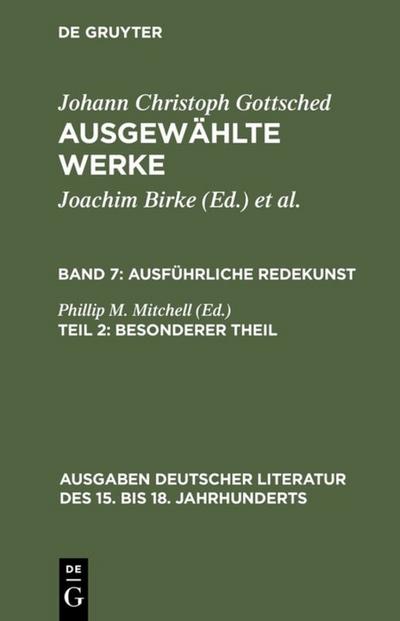 Ausführliche Redekunst. Besonderer Theil