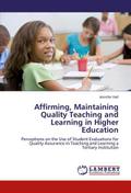 Affirming, Maintaining Quality Teaching and Learni