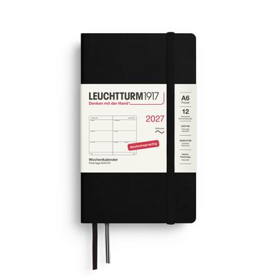 Wochenkalender Pocket A6 Schwarz 2027