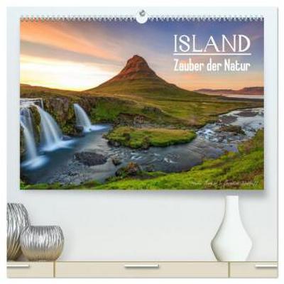 ISLAND - Zauber der Natur (hochwertiger Premium Wandkalender 2026 DIN A2 quer), Kunstdruck in Hochglanz
