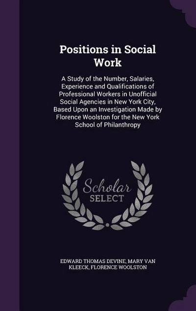 POSITIONS IN SOCIAL WORK
