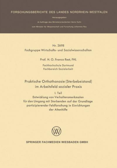 Praktische Orthothanasie (Sterbebeistand) im Arbeitsfeld sozialer Praxis