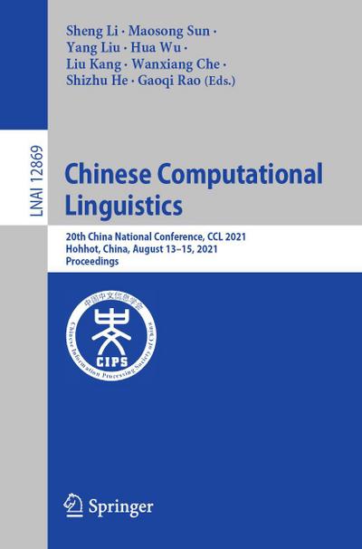 Chinese Computational  Linguistics