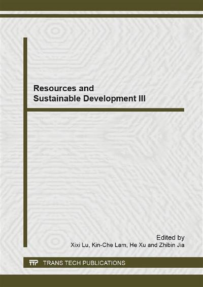 Resources and Sustainable Development III