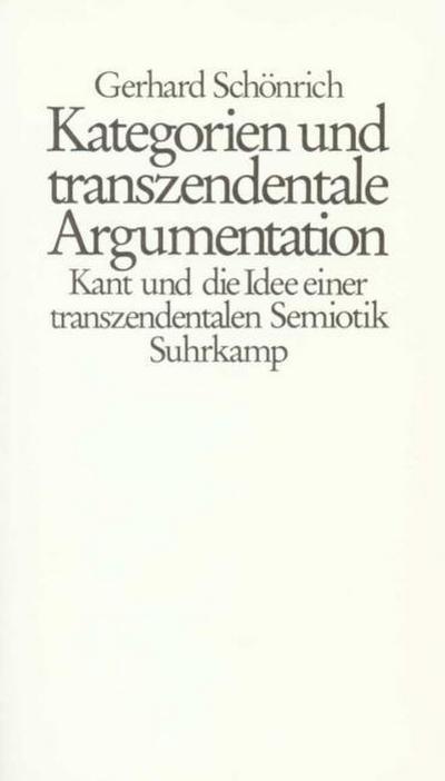 Kategorien und transzendentale Argumentation