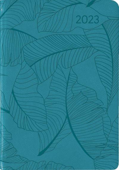 Ladytimer Mini Deluxe Turquoise 2023 - Taschen-Kalender 8x11,5 cm - Tucson Einband - mit Motivprägung - Weekly - 144 Seiten - Alpha Edition
