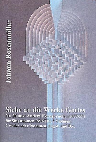 Siehe an die Werke Gottes für 5 Stimmen(SSATB) und Instrumente
