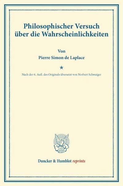 Philosophischer Versuch über die Wahrscheinlichkeiten