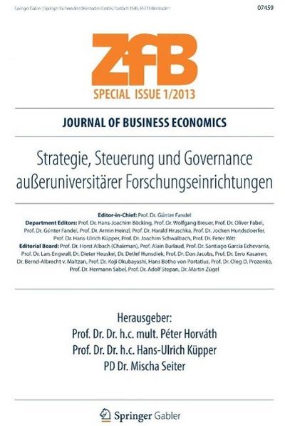 Strategie, Steuerung und Governance außeruniversitärer Forschungseinrichtungen