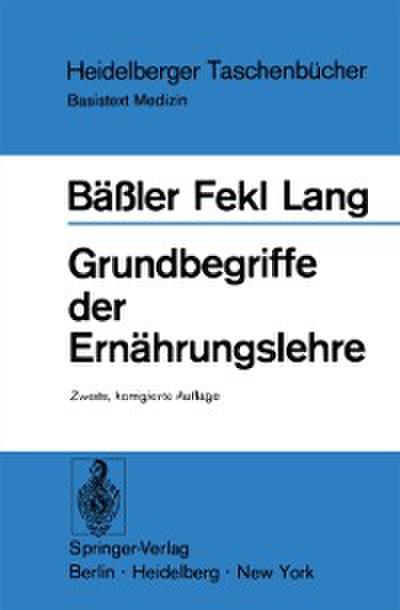 Grundbegriffe der Ernährungslehre