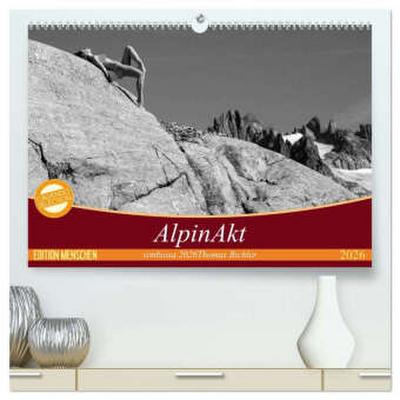 AlpinAkt (hochwertiger Premium Wandkalender 2026 DIN A2 quer), Kunstdruck in Hochglanz