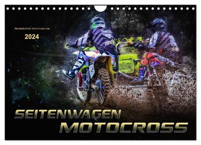 Seitenwagen Motocross (Wandkalender 2024 DIN A4 quer), CALVENDO Monatskalender