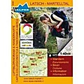 Luftbildpanorama- & topografische Wanderkarte Latsch- Martelltal