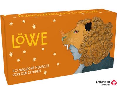 Pocket Sternzeichen Löwe 40 Karten in Magnetschachtel mit Metallicfolie - Magische Messages von den Sternen