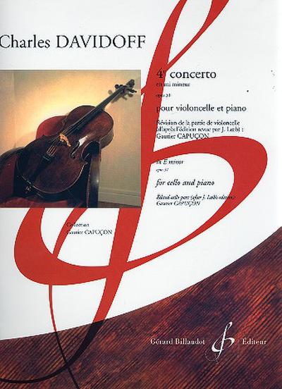 Concerto en mi mineur no.4 op.31pour violoncelle et piano