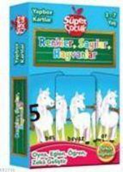 Yapboz Kartlar Renkler, Sayilar, Hayvanlar