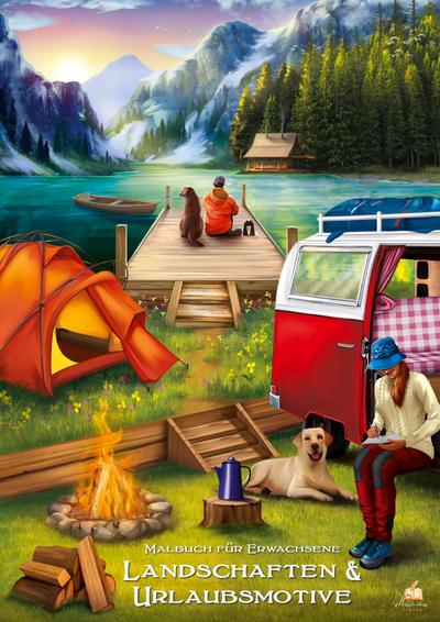 Landschaften & Urlaubsmotive - Malbuch für Erwachsene mit 50 wunderschönen Ausmalmotiven