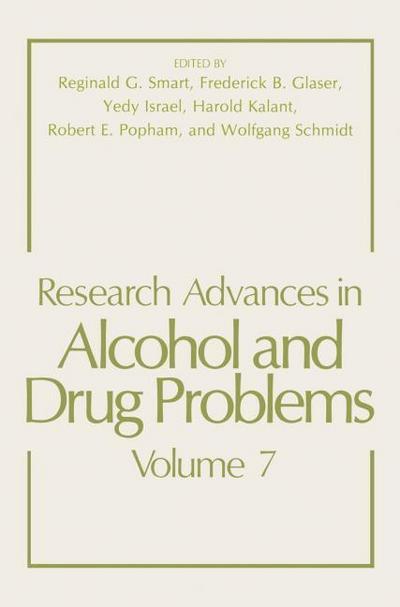 Research Advances in Alcohol and Drug Problems