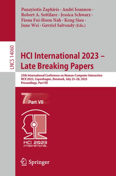 HCI International 2023 - Late Breaking Papers