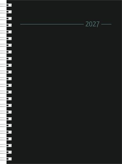 Wochenplaner Balacron schwarz A5 Ringbuch 2027