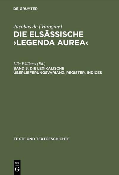 Die lexikalische Überlieferungsvarianz.Register.Indices