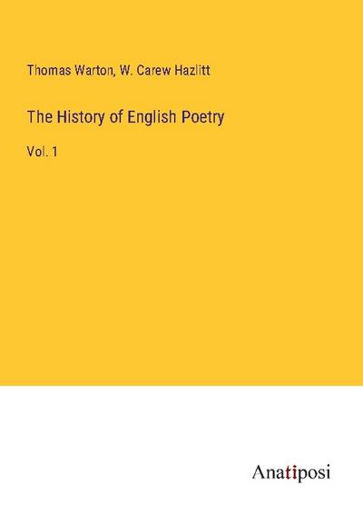 The History of English Poetry - Thomas Warton