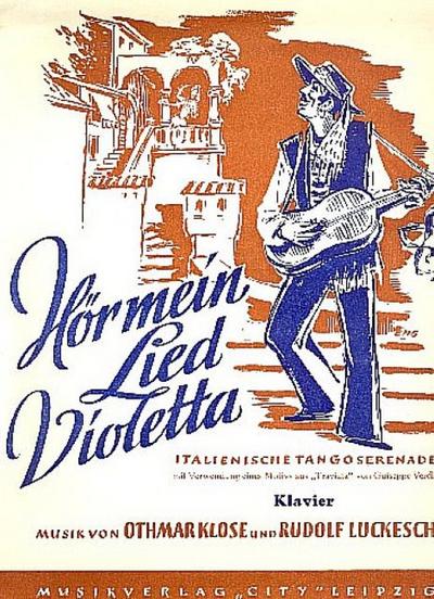 Hör mein Lied Violettafür Gesang und klavier