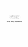 LES ECOLOGISTES DANS LES MEDIAS