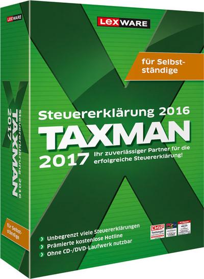 TAXMAN 2017 für Selbstständige (für das Steuerjahr 2016) - Die Steuersoftware, die für jeden passt