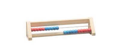 WISSNER® aktiv lernen - 20 er Rechenrahmen rot/blau - RE-Wood®
