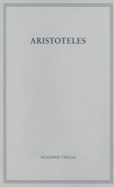 Aristoteles: Aristoteles Werke Kategorien. Tl.1