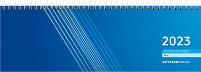 Tischquerkalender blau 2023 32x10,5