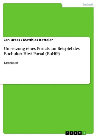 Umsetzung eines Portals am Beispiel des Bocholter Hiwi-Portal (BoHiP)