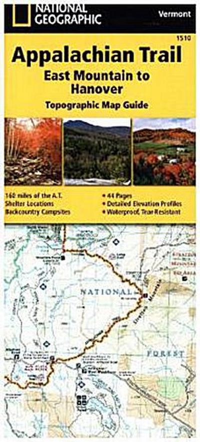 Appalachian Trail: East Mountain to Hanover Map [Vermont]