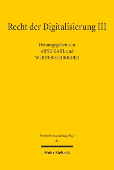 Recht der Digitalisierung III