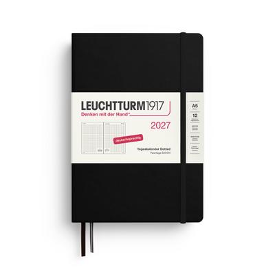 Tageskalender Dotted Medium A5 Schwarz 2027