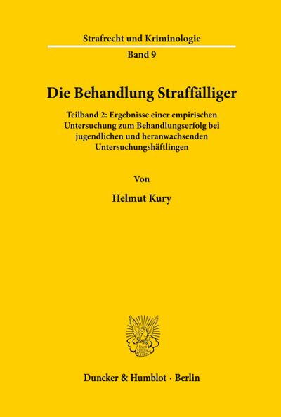 Die Behandlung Straffälliger.