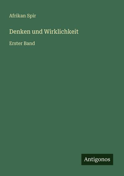 Denken und Wirklichkeit