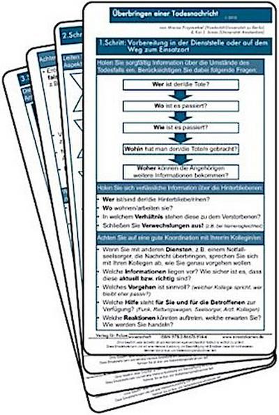 Einsatzkarte Überbringen einer Todesnachricht, 4 Ktn.