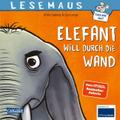 Elefant will durch die Wand