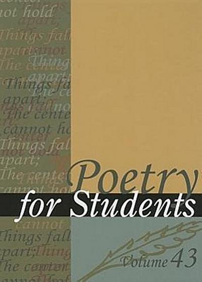Poetry for Students, Volume 43