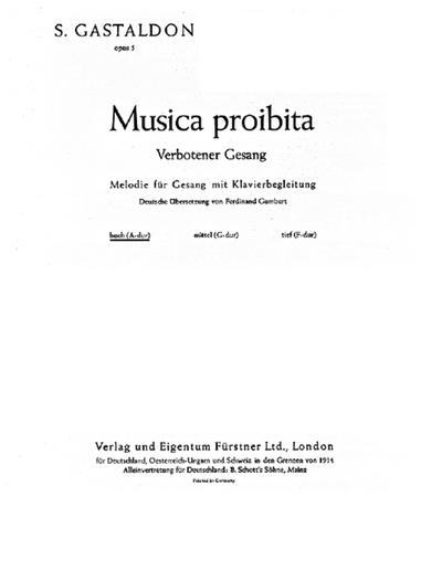Verbotener Gesang op. 5für hohe Singstimme und