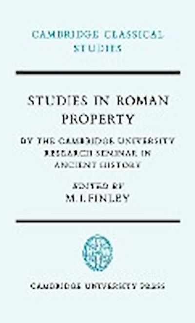 Studies in Roman Property