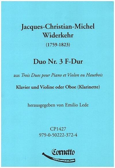 Duo F-Dur Nr.3für Oboe (Klarinette/Violine) und Klavier
