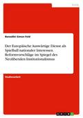 Der Europäische Auswärtige Dienst als Spielball na