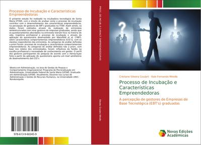 Processo de Incubação e Características Empreendedoras