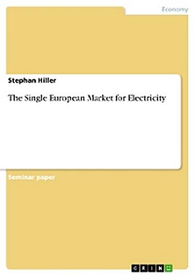 The Single European Market for Electricity