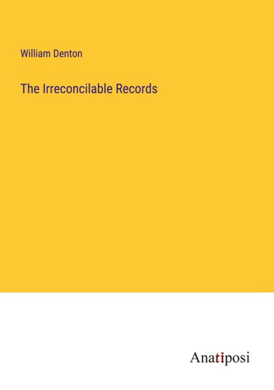 The Irreconcilable Records